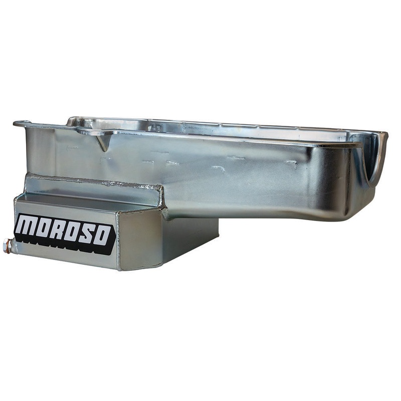 Moroso SBC RR 7qt Oil Pan w/RH Dipstick 80-85