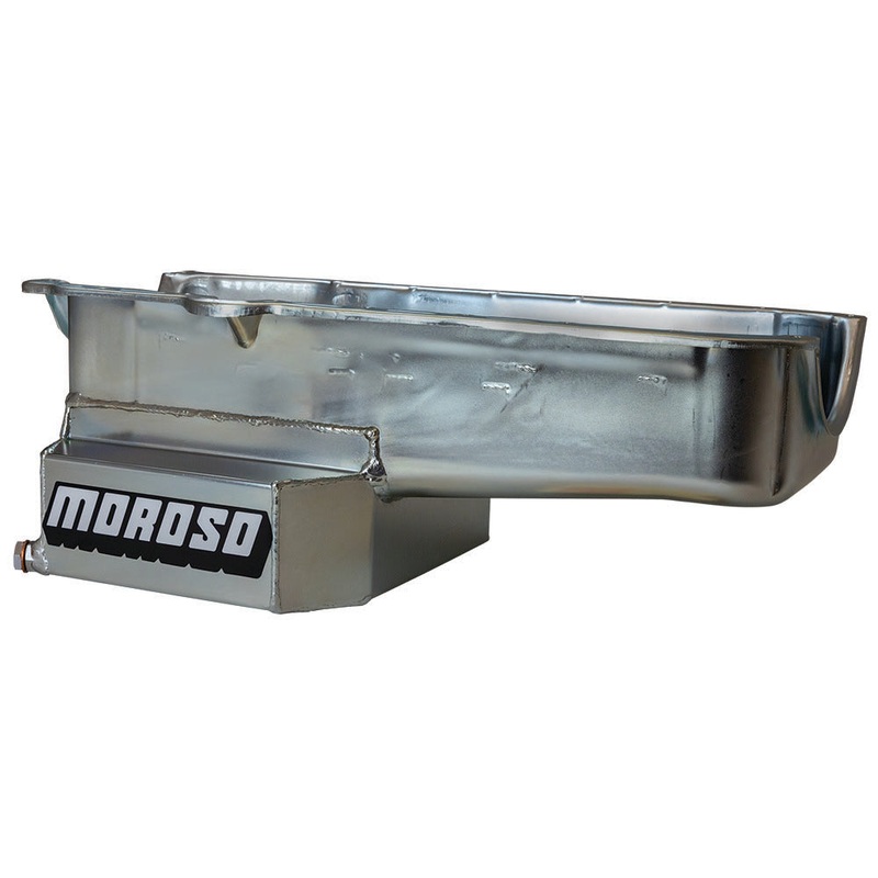 Moroso SBC RR 7qt Oil Pan w/RH Dipstick 86+