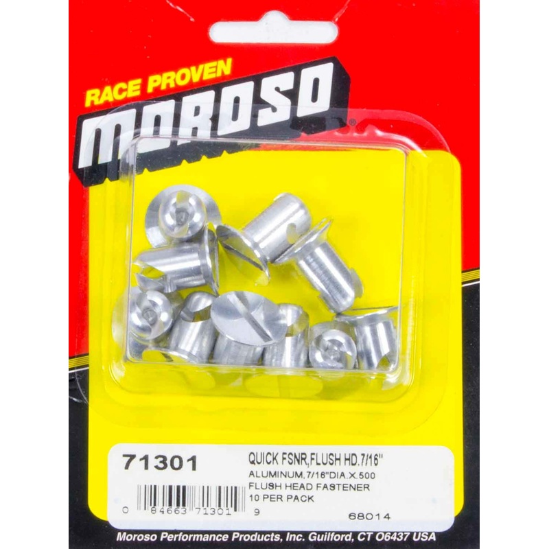Moroso Aluminum Quick Fasteners Flush Head-7/16 x .5