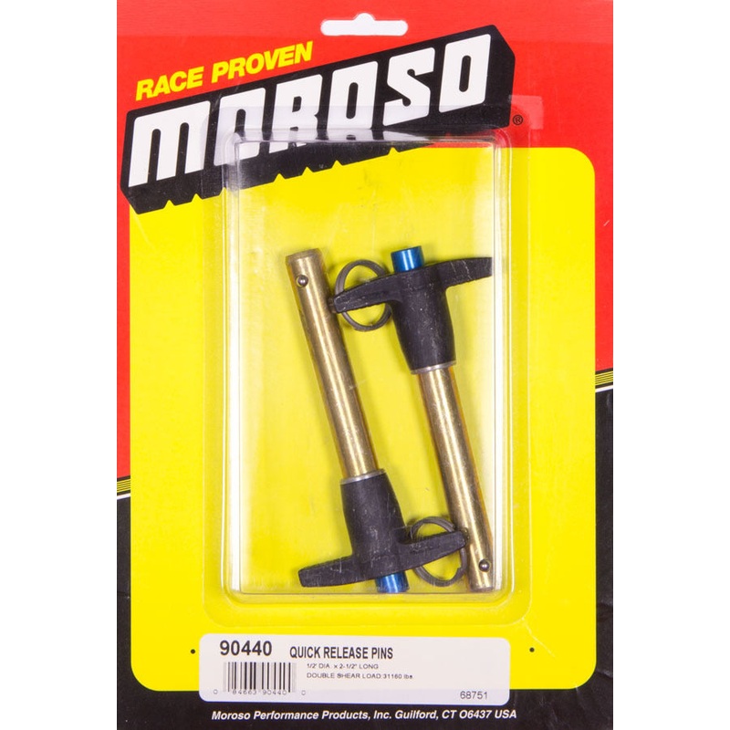 Moroso Quick Release Pins (2) 1/2 x 2-1/2