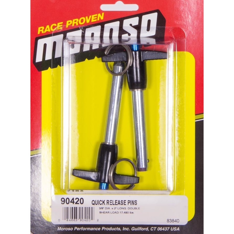 Moroso Quick Release Pins (2) 3/8 x 2