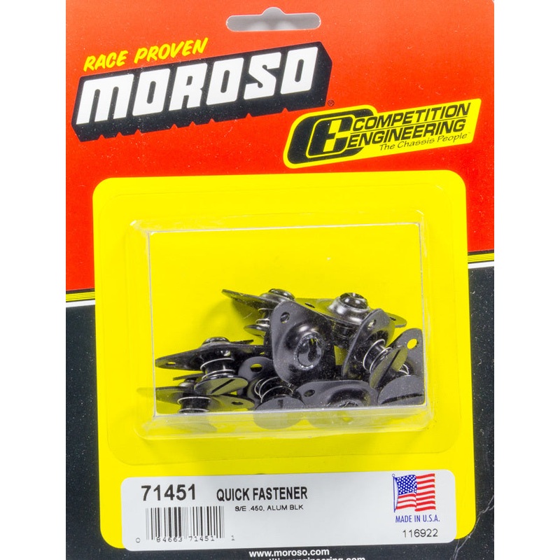 Moroso Self Ejecting Fasteners Aluminum .450 Short Body