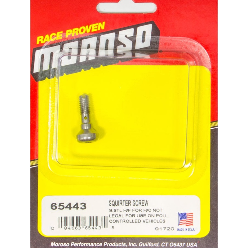 Moroso Squirter Screw-High Flow Alcohol