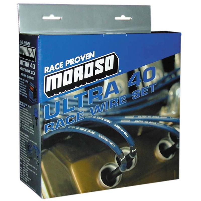 Moroso Ultra 40 Plug Wire Set Sleeved Black