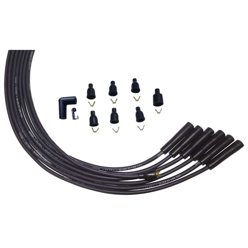 Moroso Ultra Plug Wire Set Universal 6-Cyl Black