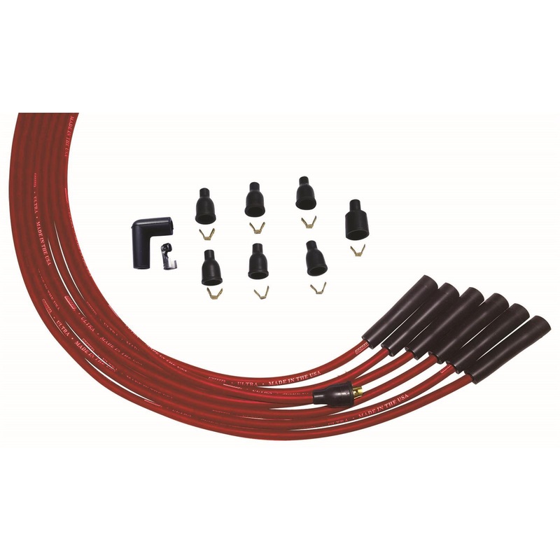 Moroso Ultra Plug Wire Set Universal 6-Cyl Red