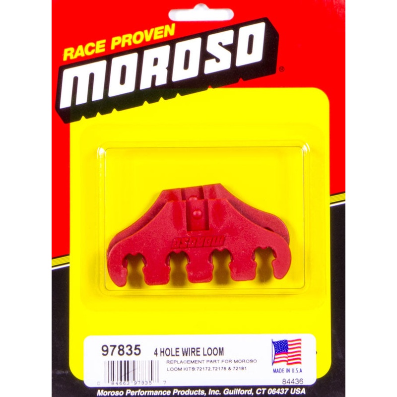 Moroso Red 4-Hole Wire Loom