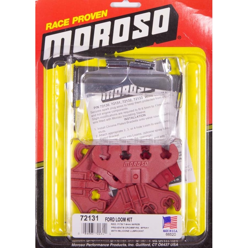 Moroso SBF Spark Plug Wire Loom Kit Red