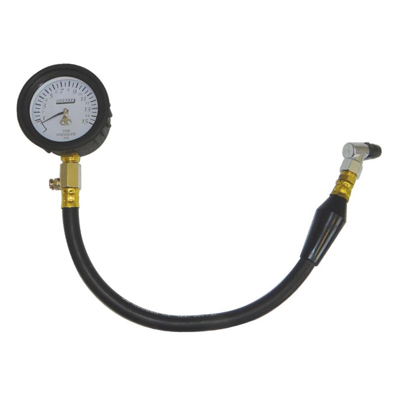 Moroso Tire Pressure Gauge 0-15 psi Garage Series