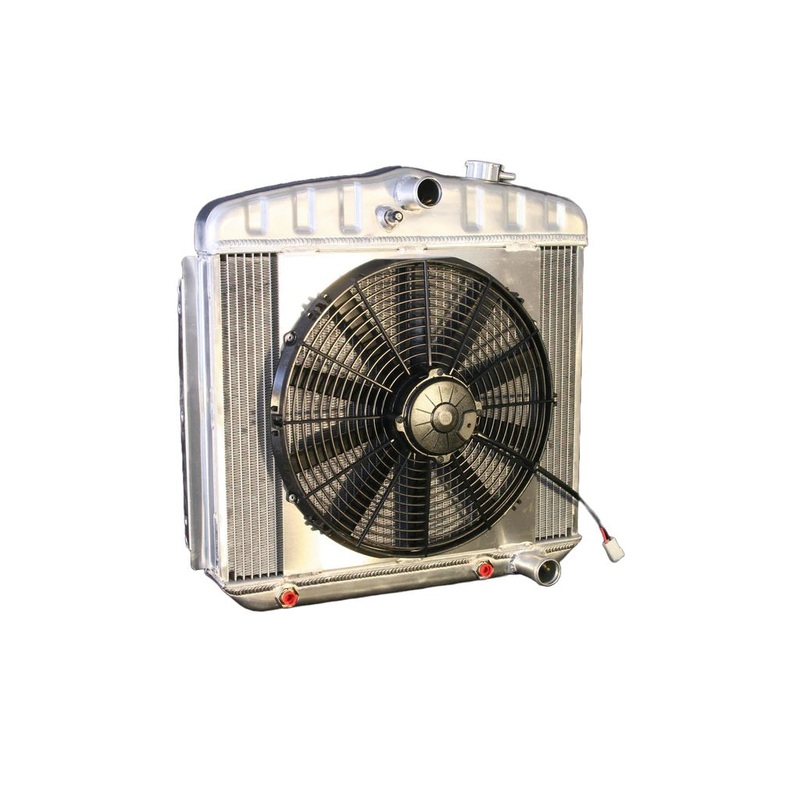 Dewitts Radiator w/Fans Automatic Transmission Raw 55-57 Chevy LS