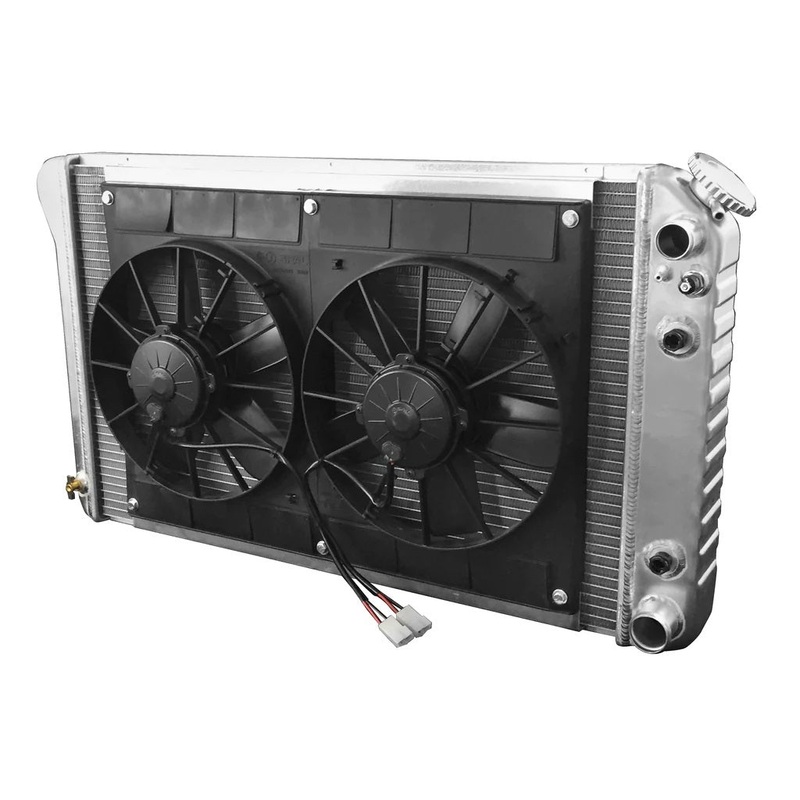 Dewitts Radiator w/Fans Automatic Transmission Raw Camaro 70-81 LS