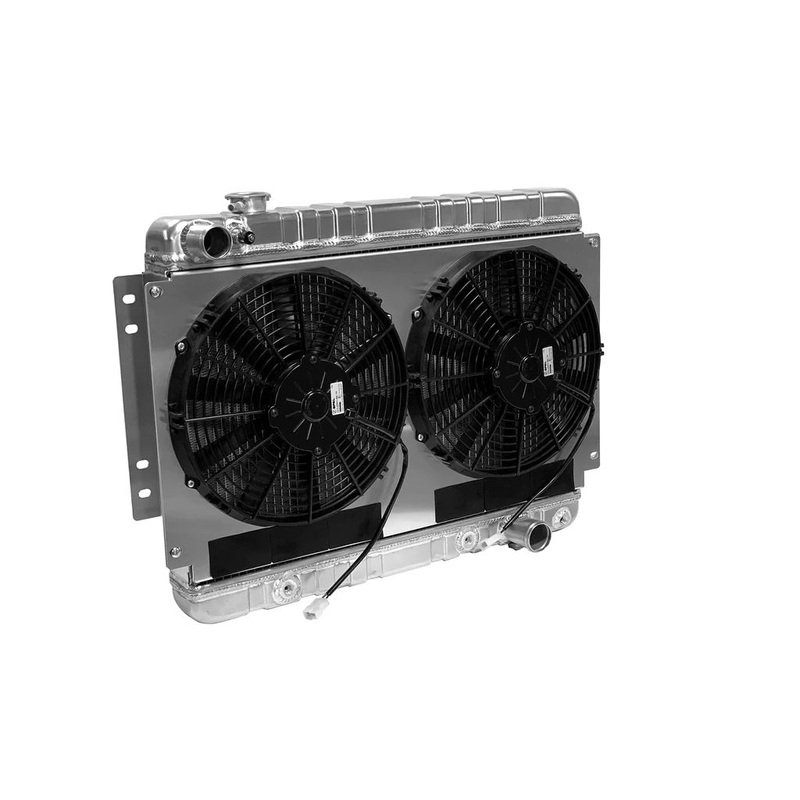 Dewitts Radiator w/Fans Automatic Transmission Raw Chevelle 66-67