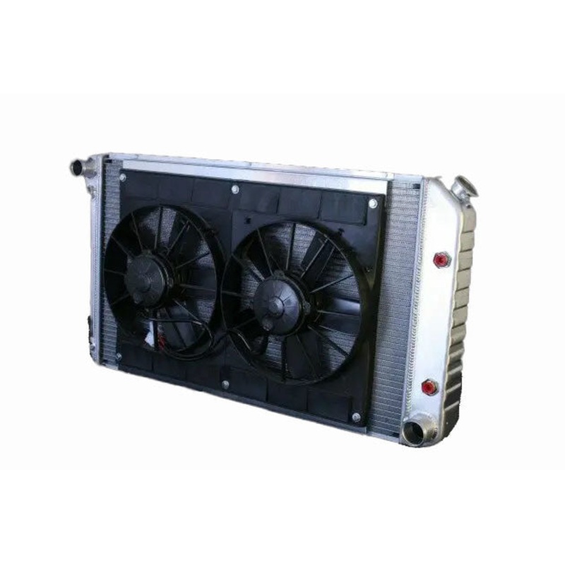 Dewitts Radiator w/Fans Automatic Transmission Raw Chevelle 73-77
