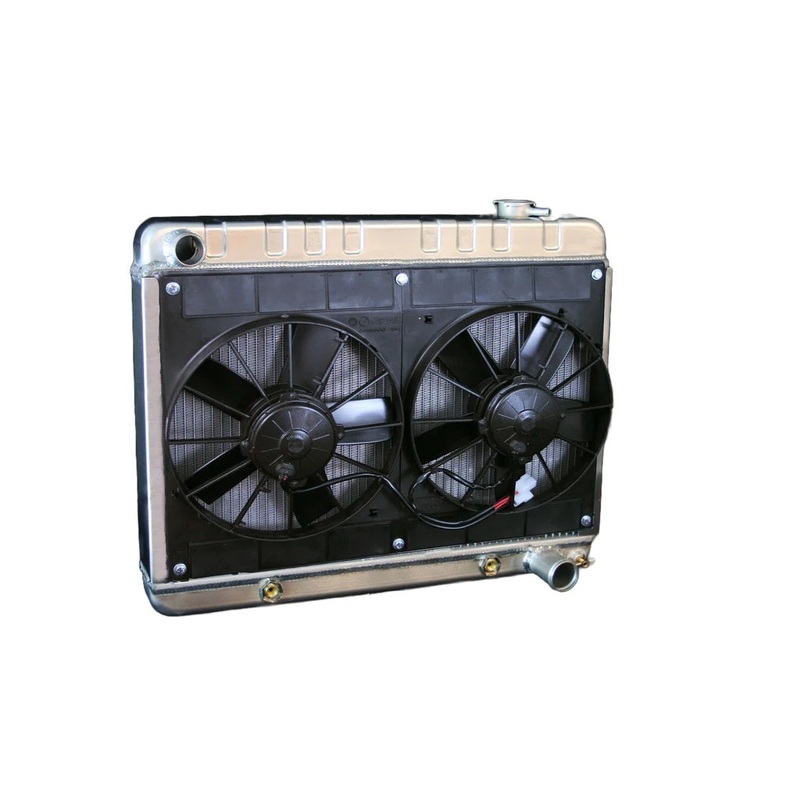 Dewitts Radiator w/Fans Automatic Transmission Raw Nova 62-67