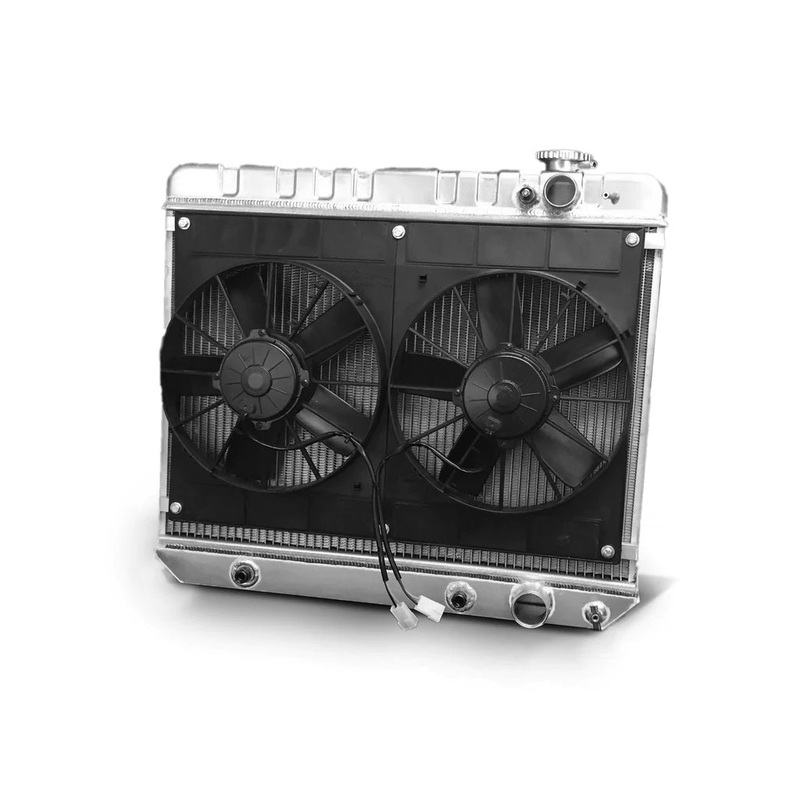 Dewitts Radiator w/Fans Automatic Transmission Raw Nova 62-67 LS