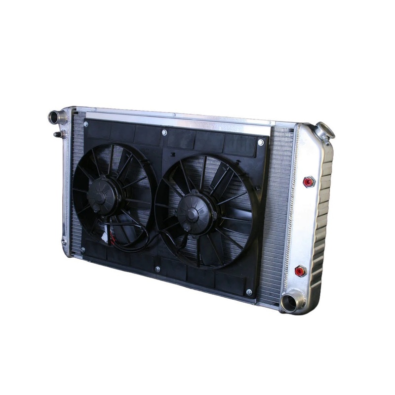 Dewitts Radiator w/Fans Automatic Transmission Raw Nova 73-74