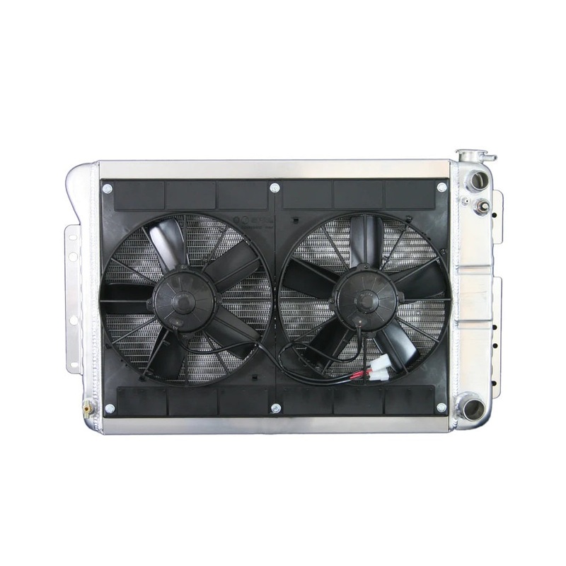 Dewitts Radiator w/Fans Manual Transmission Raw Camaro 67-69 LS