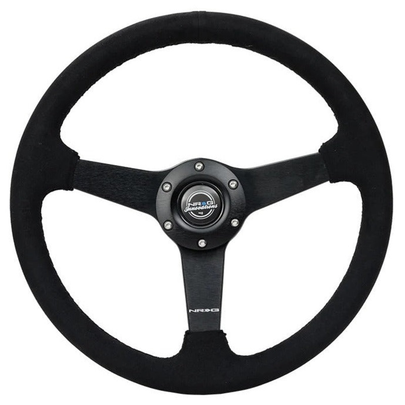 NRG Steering Wheel 350mm 1.5 Dish Black Alcantara