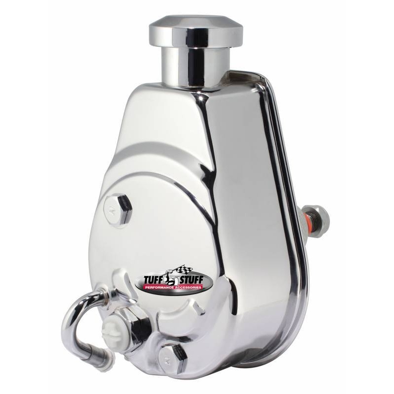 Tuff-Stuff Power Steering Pump Keyed Shaft Chrome GM