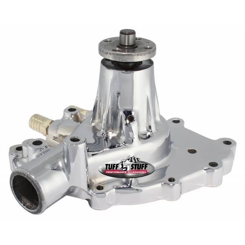 Tuff-Stuff Water Pump Pass Side Inlet Chrome Ford
