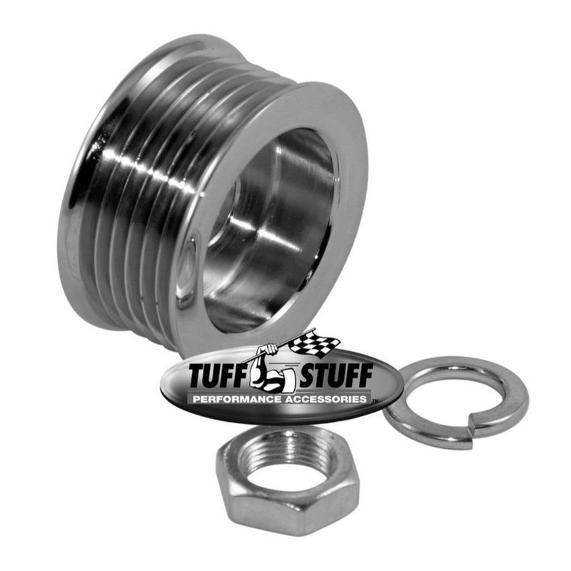 Tuff-Stuff Alternator Chrome Pulley 6 Groove