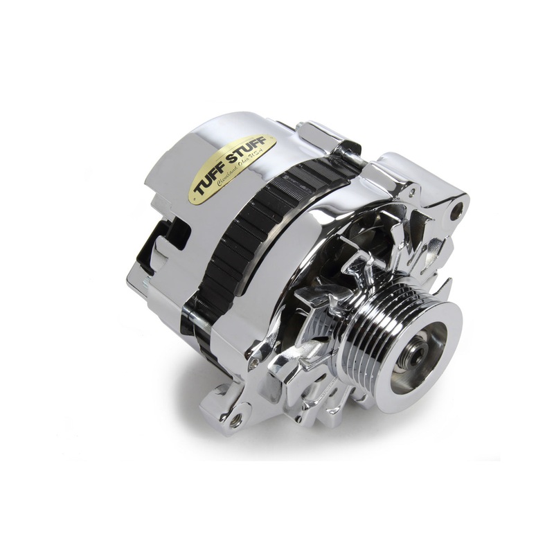 Tuff-Stuff GM Alternator 120 amp Chrome 6 Goove Pulley