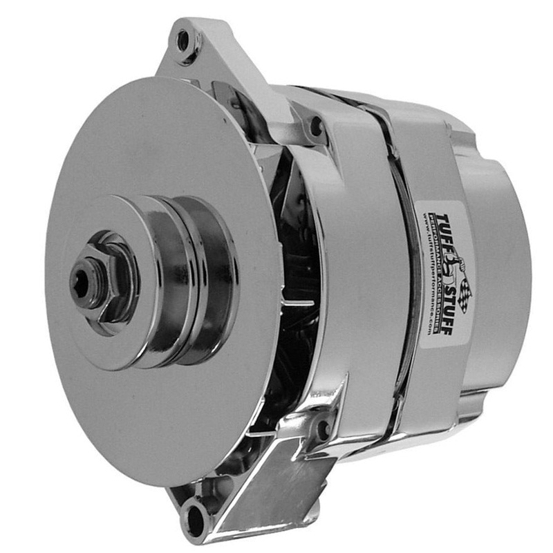 Tuff-Stuff GM Internally Regulated Alternator 100 Amp 1-Wire Polished V-Groove
