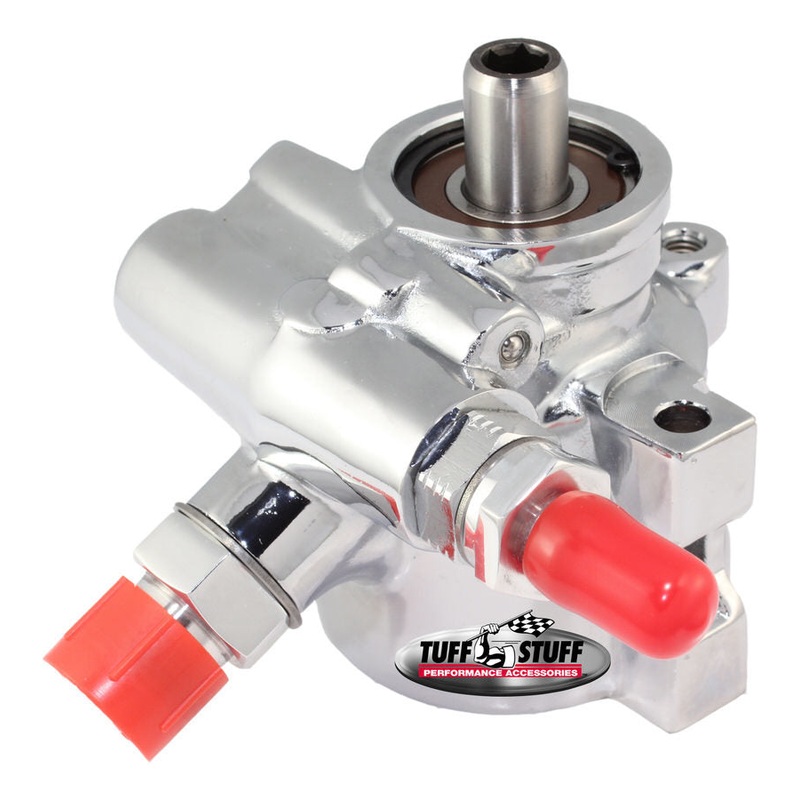 Tuff-Stuff Type II Power Steering Pump Chrome w/AN Fitting
