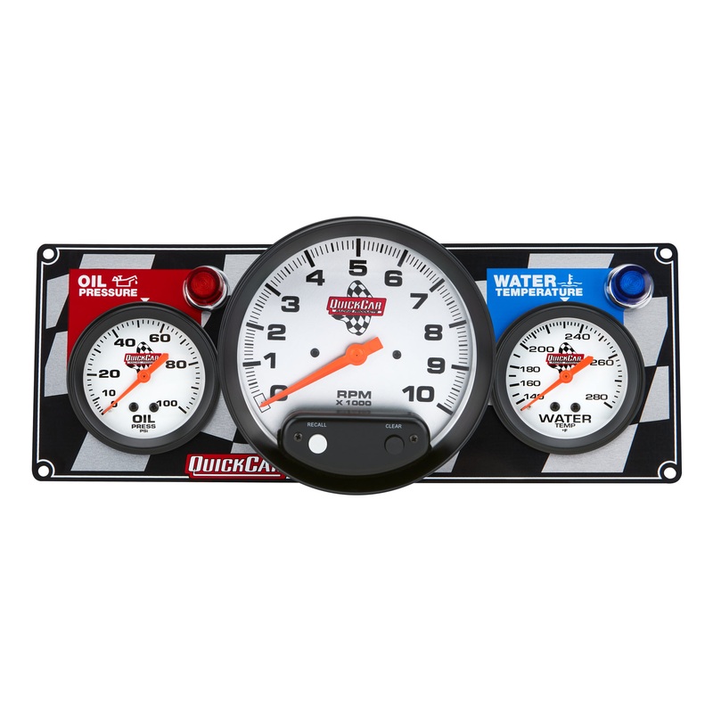 QuickCar 2-1 Gauge Panel Tach OP/WT