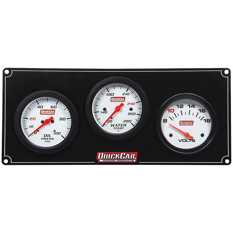 QuickCar 3 Gauge Extreme Panel OP/WT/Volts