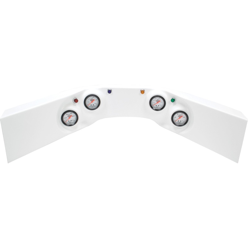 QuickCar 4-Gauge Molded Dash OP/WT/OT/FP White