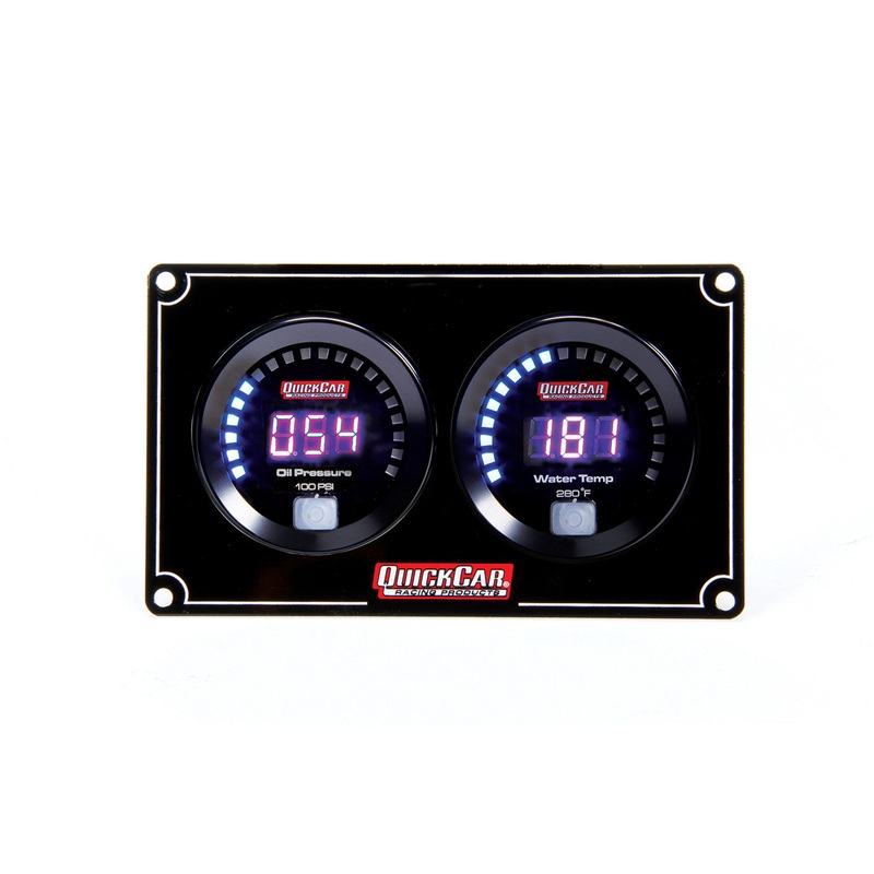 QuickCar Digital 2-Gauge Panel OP/WT