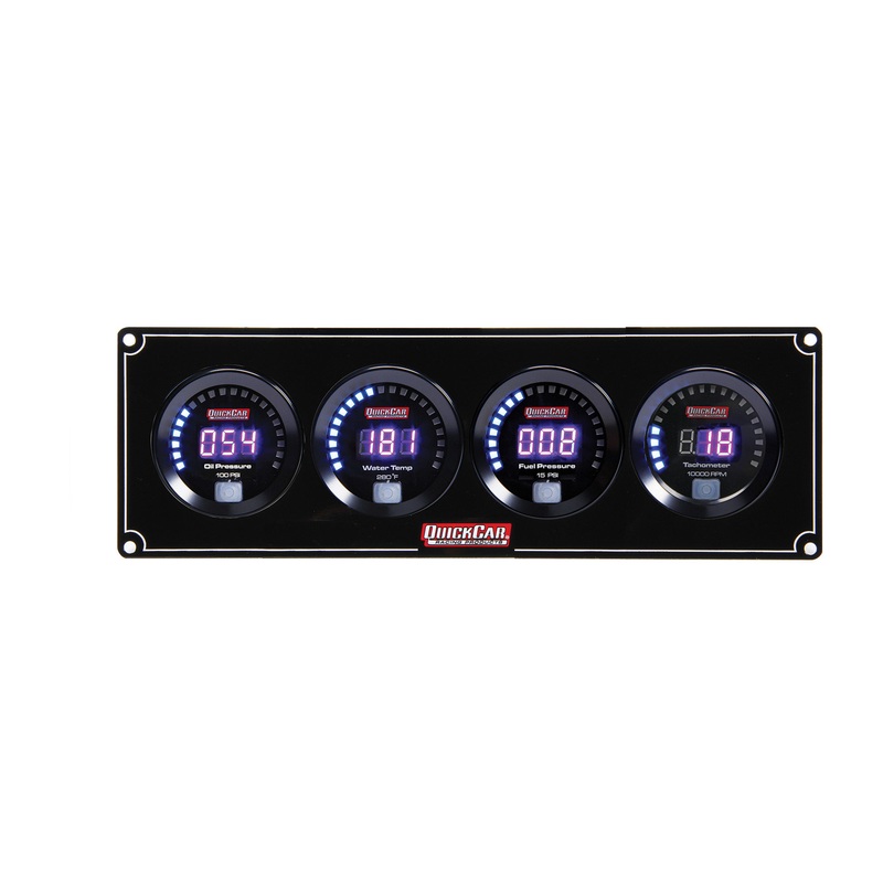 QuickCar Digital 3-1 Gauge Panel OP/WT/FP w/Tach