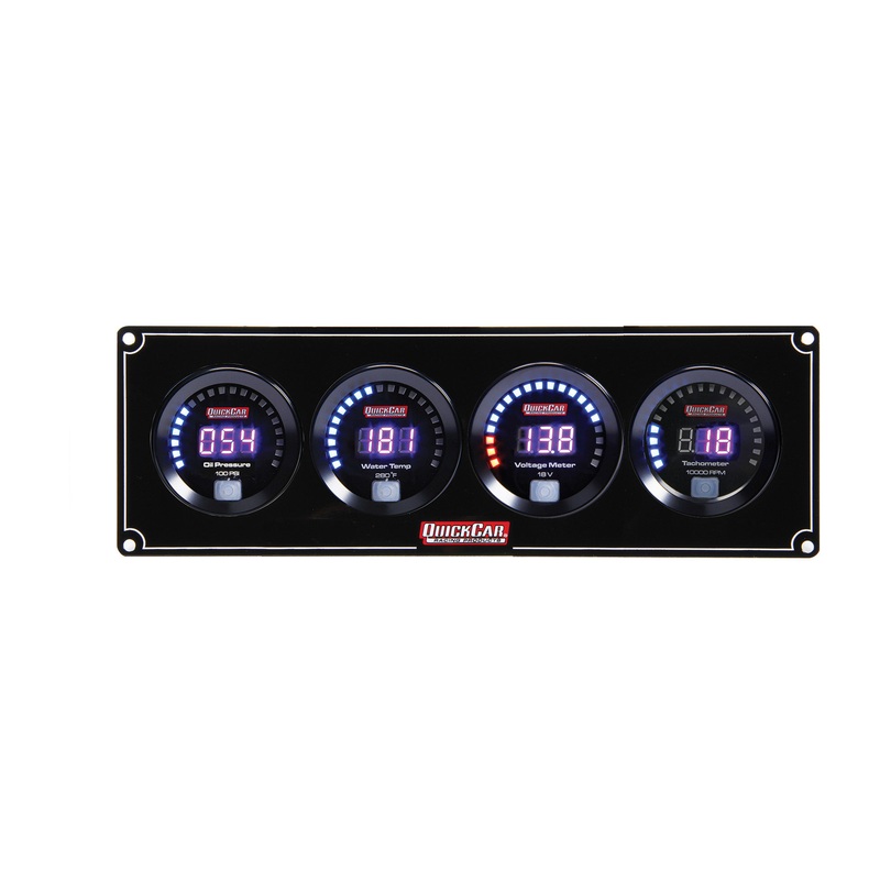 QuickCar Digital 3-1 Gauge Panel OP/WT/Volt w/Tach
