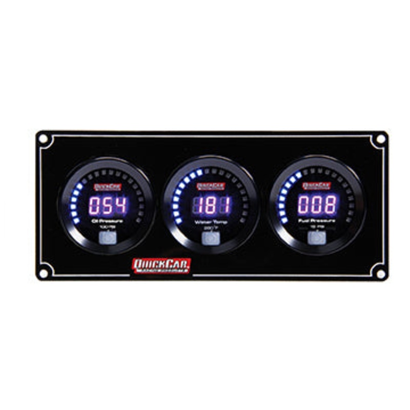 QuickCar Digital 3-Gauge Panel OP/WT/FP