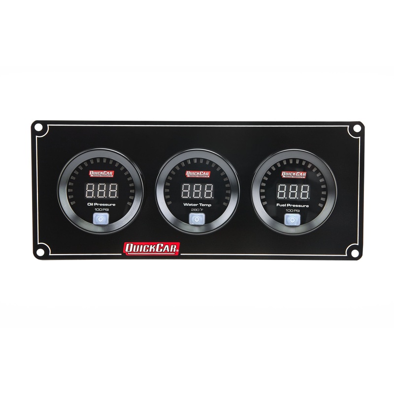 QuickCar Digital 3 Gauge Panel OP /WT/FP100