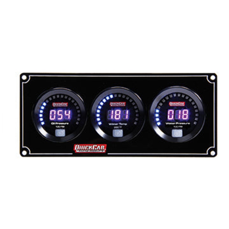 QuickCar Digital 3-Gauge Panel OP/WT/WP