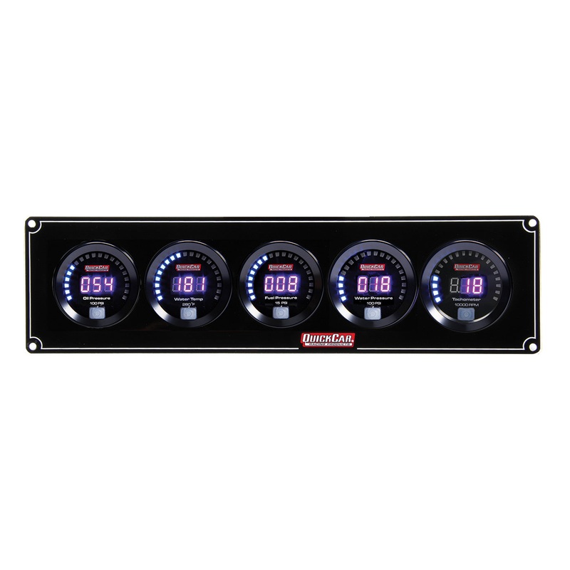QuickCar Digital 4-1 Gauge Panel OP/WT/FP/WP w/Tach