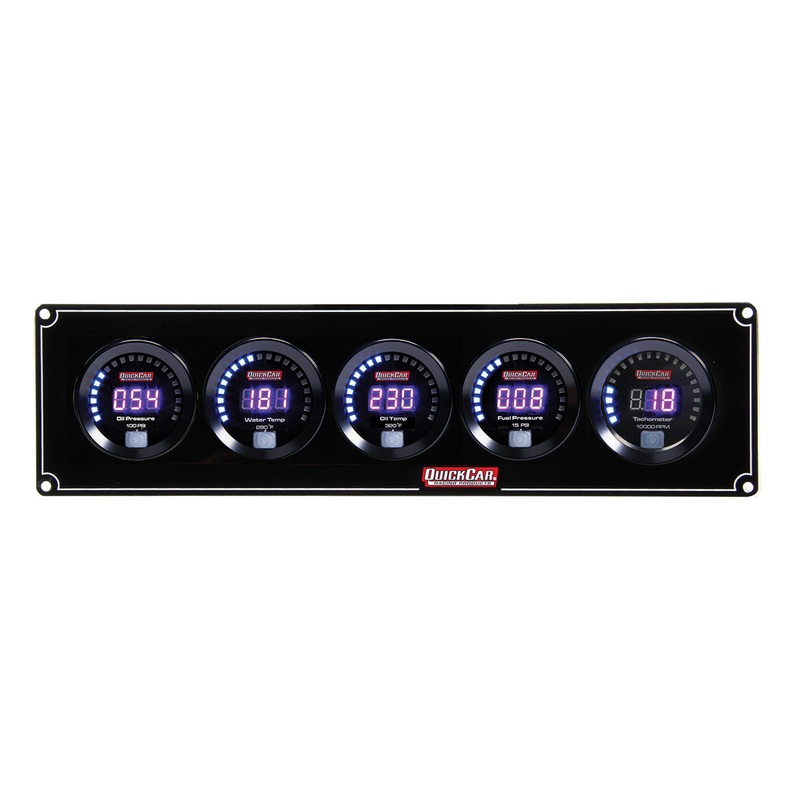 QuickCar Digital 4-1 Gauge Panel OP/WT/OT/FP w/Tach