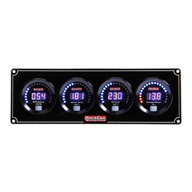 QuickCar Digital 4-Gauge Panel OP/WT/OT/Volts