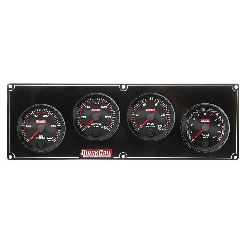 QuickCar Redline 3-1 Gauge Panel OP/WT/FP w/2-5/8 Tach