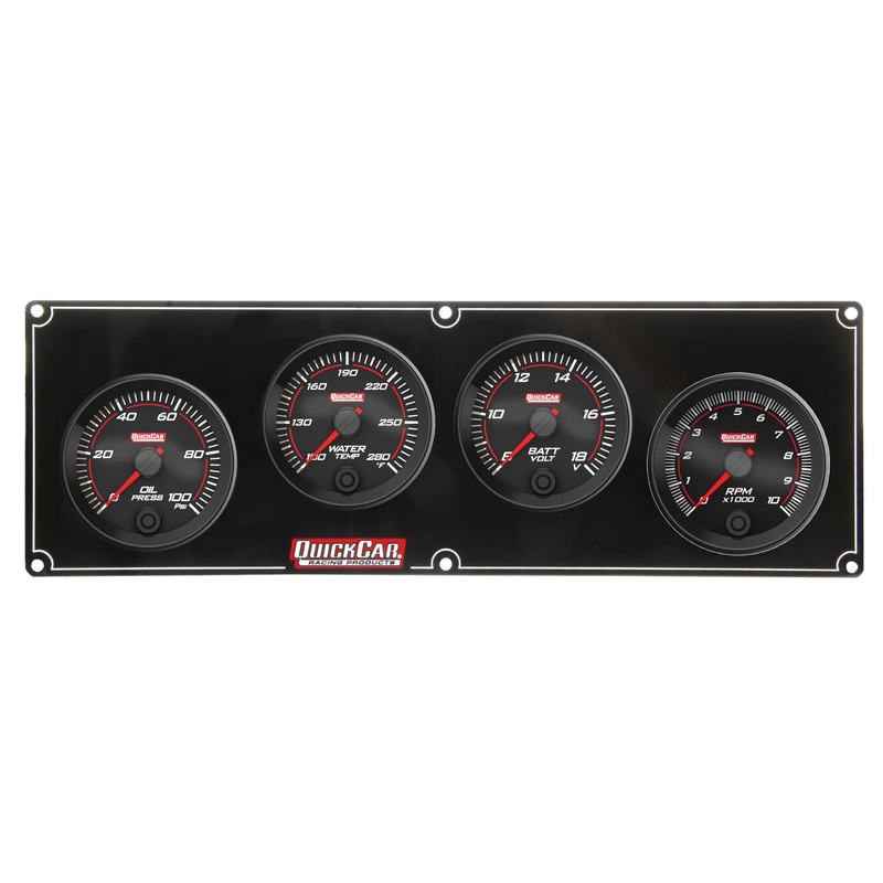 QuickCar Redline 3-1 Gauge Panel OP/WT/Volt w/2-5/8 Tac