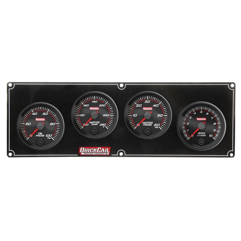 QuickCar Redline 3-1 Gauge Panel OP/WT/WP w/2-5/8 Tach