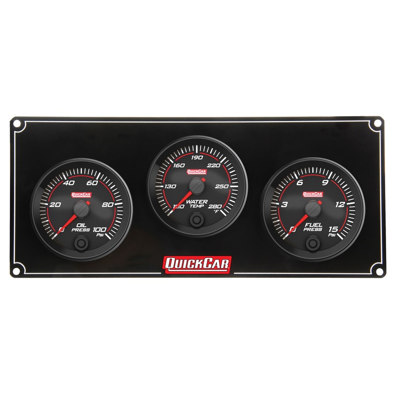 QuickCar Redline 3 Gauge Panel OP/WT/FP