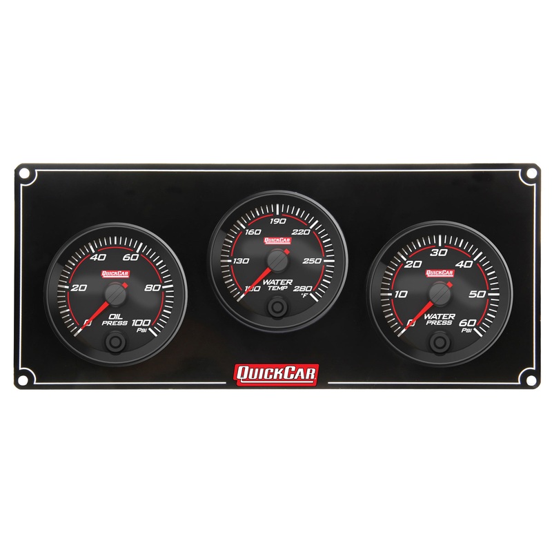 QuickCar Redline 3 Gauge Panel OP/WT/WP