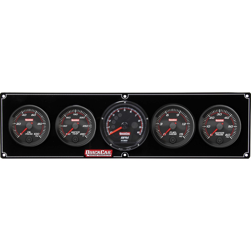 QuickCar Redline 4-1 Gauge Panel OP/WT/FP/WP w/Recall Tac