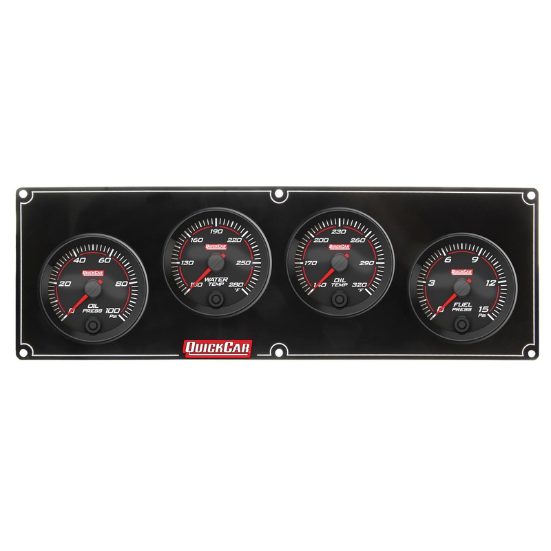 QuickCar Redline 4-1 Gauge Panel OP/WT/OT/FP