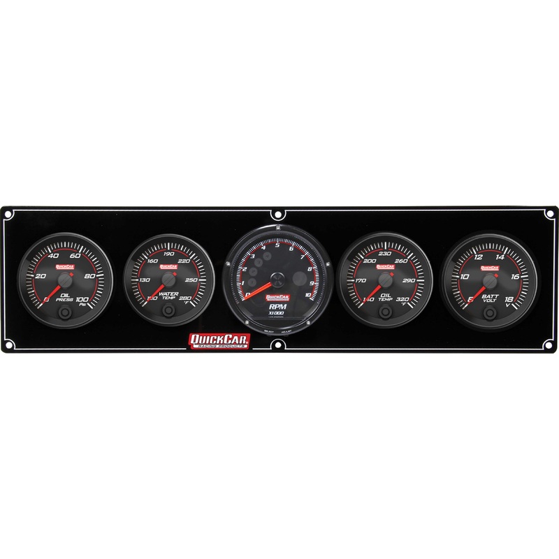 QuickCar Redline 4-1 Gauge Panel OP/WT/OT/Volt w/Recall