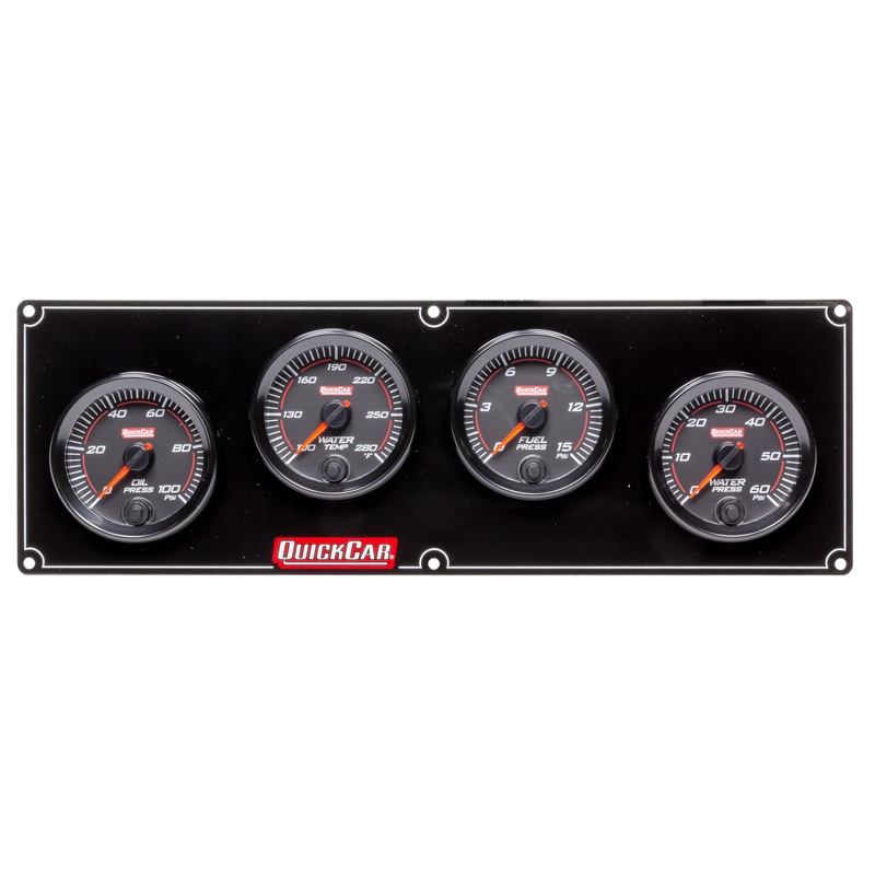 QuickCar Redline 4 Gauge Panel OP/WT/FP/WP