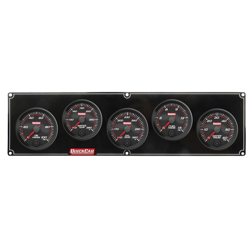 QuickCar Redline 5 Gauge Panel OP/WT/OT/FP/WP